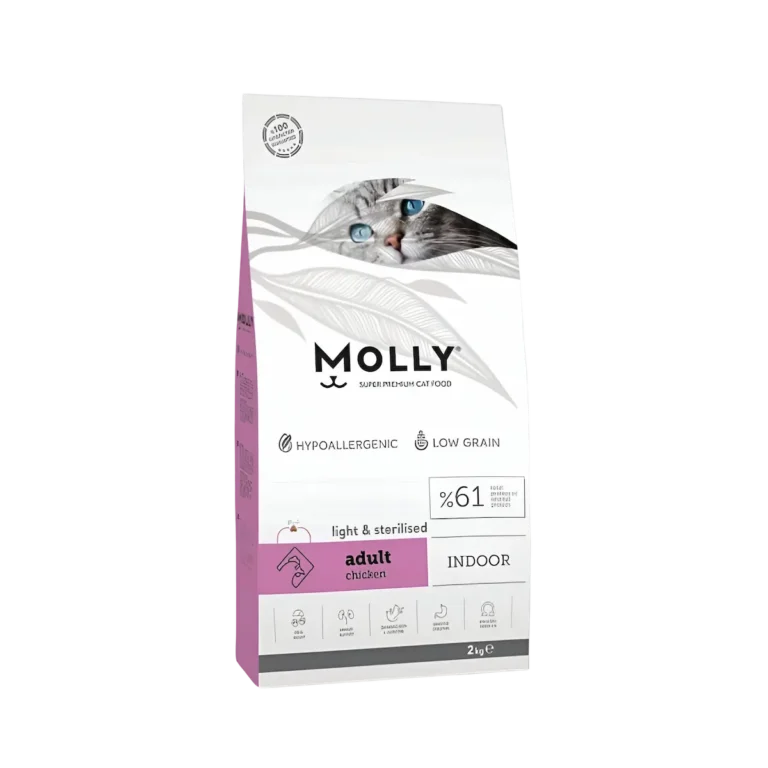 Molly Cat 2kg Adult Indoor Light & Sterilised Chicken Dry Cat Food