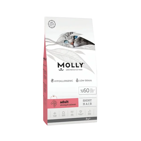 Molly Shiny Hair Shrimp Salmon Adult Dry Cat Food 2kg