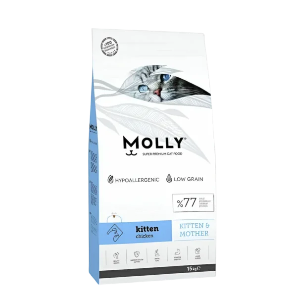 Molly Super Premium 15kg Healthy Growth Kitten Chicken Dry Cat Food