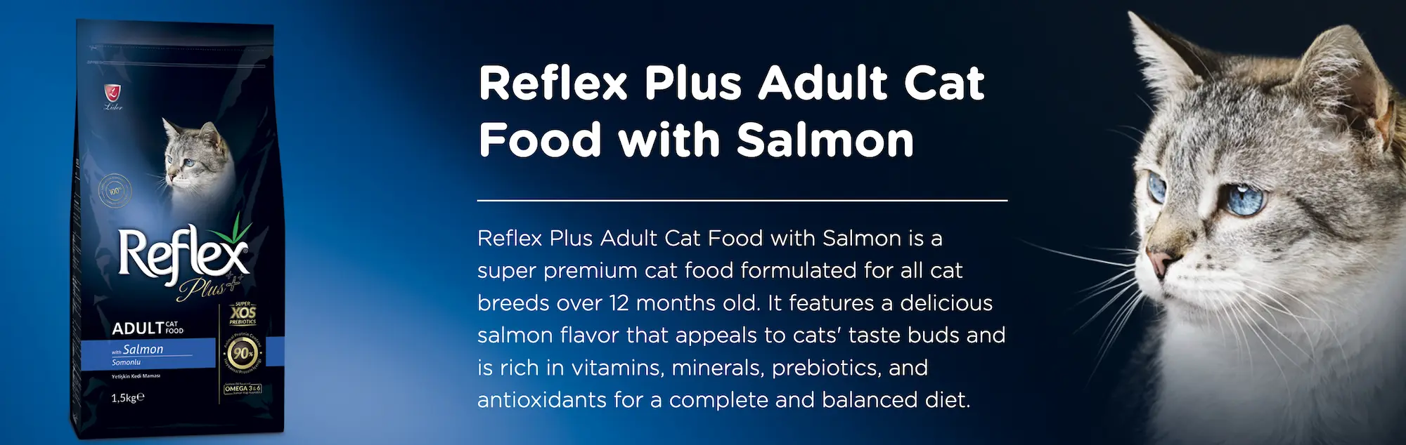 Reflex Plus 1.5kg Adult Salmon Dry Cat Food buy in Malaysia