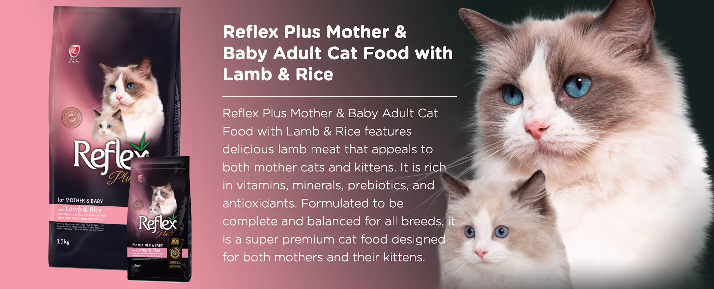 Reflex Plus 1.5kg Mother And Baby Dry Cat Food