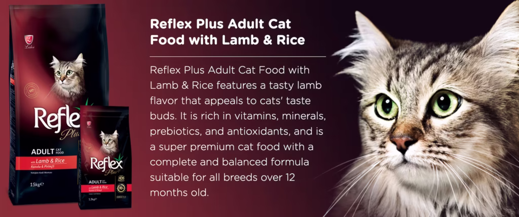 Reflex Plus 15kg Lamb & Rice Dry Cat Food